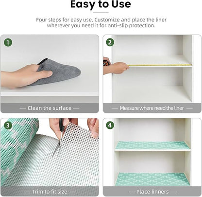 BAGAIL Drawer and Shelf Liner, 17.5 in X 10 Ft Non-Adhesive Shelf Liners - Image 6