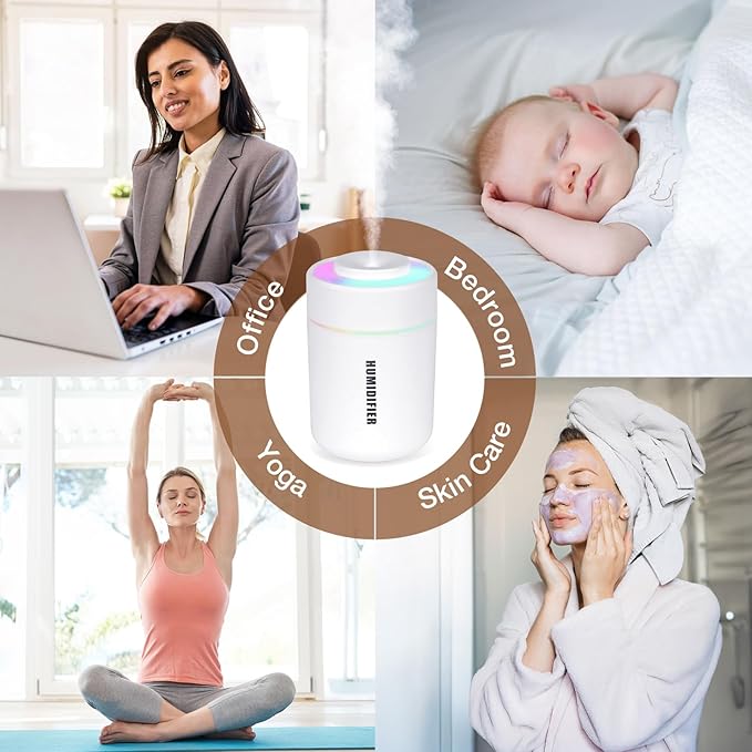 Portable Mini Humidifier, 180ml USB Cool Mist Small Humidifiers - Image 8