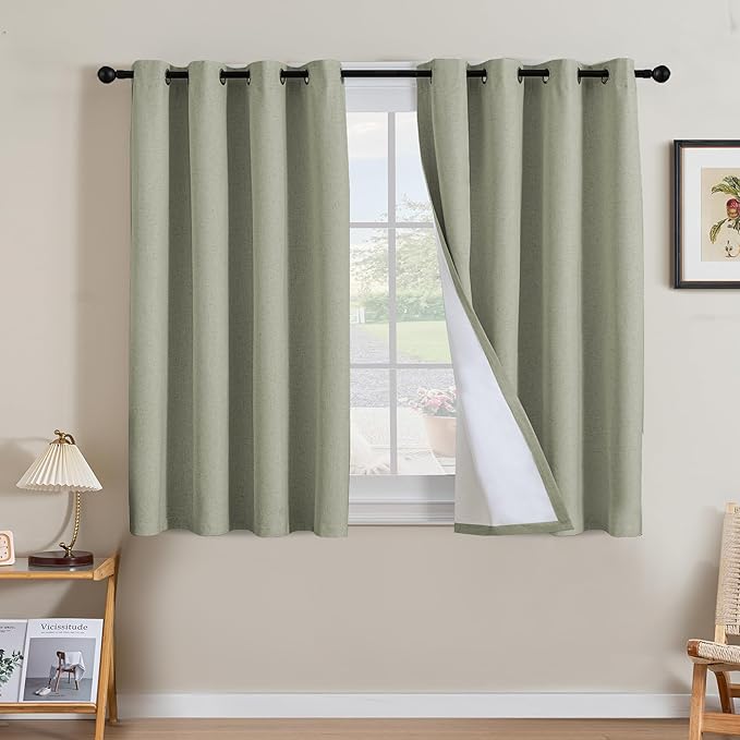 H.VERSAILTEX Linen Curtains 100% Blackout Curtains by HVERSAILTEX