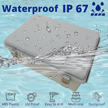 MAKERELE Large Junction Box Waterproof IP67 Plastic Outdoor Electrical Box and - Image 3
