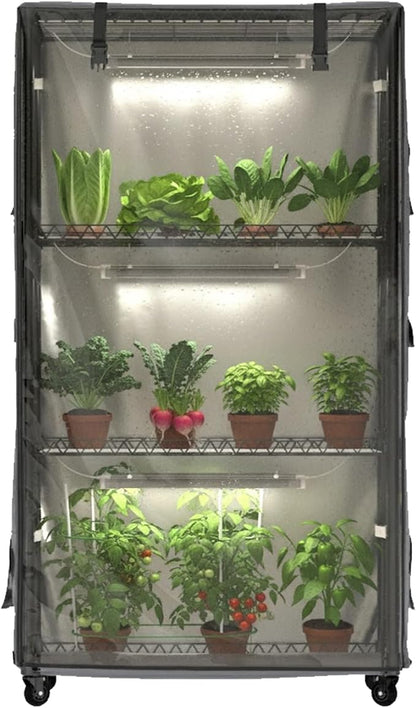 Indoor Greenhouse for Vegetable Seeds, 4-Tier Portable Plant Stand by MOLLYAIR