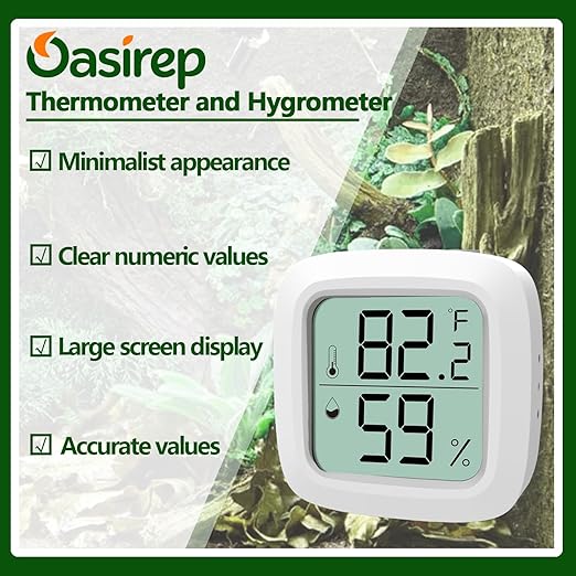 Reptile Thermometer and Hygrometer – Fast Accurate LCD Digital Temp & Humidity - Image 3