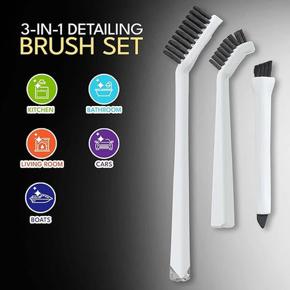 Grout Cleaning Brushes Set Deep Cleaner Multi-Purpose Stiff Bristle Brush - Image 2