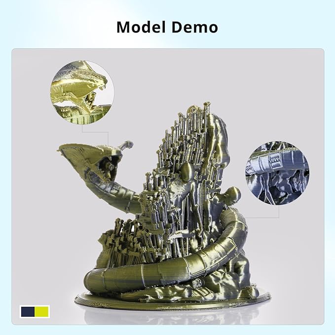 ANYCUBIC Silk Dual Color Pla Filament, 2-in-1 Chrome Coextrusion Color Change - Image 5