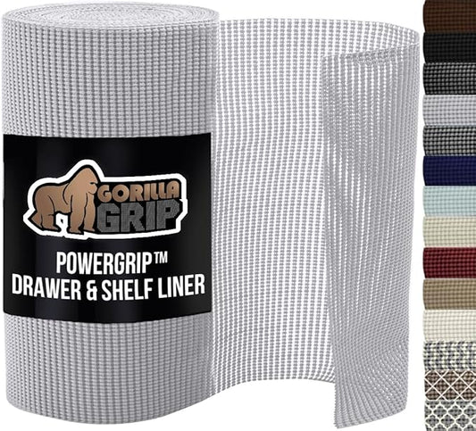 GORILLA GRIP powerGRIP Drawer Shelf and Cabinet Liner, Thick Strong Hold by GorillaGrip