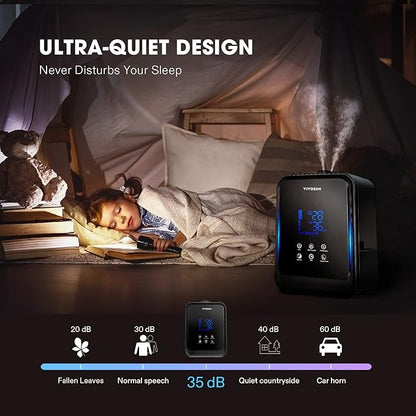 VIVOSUN 4.5L 2-in-1 Cool & Warm Mist Ultrasonic Humidifier - Image 6