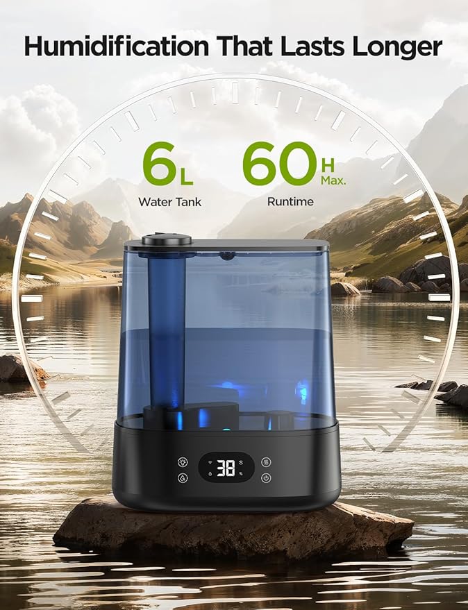 GoveeLife Smart Humidifiers for Bedroom, 6L Cool Mist Top Fill for Large Room - Image 7