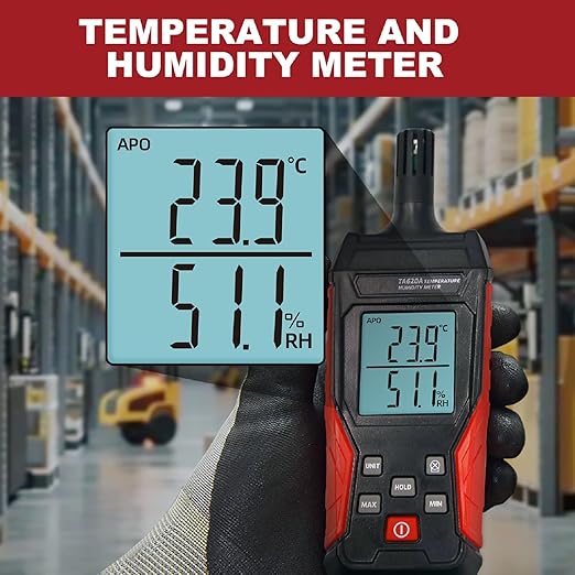 Handheld Hygrometer Temperature Humidity Meter, Digital Thermometer - Image 2