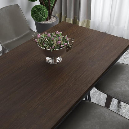 CRE8TIVE Dark Brown Wood Peel and Stick Wallpaper Textured Faux Wood Grain - Image 3