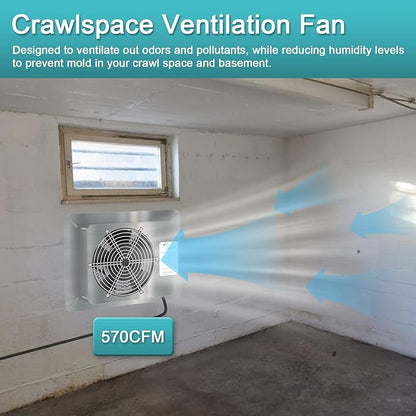 Stainless Steel Crawl Space Vent Fan - Image 4