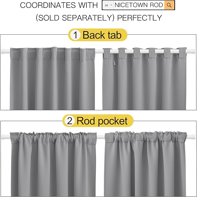 NICETOWN Blackout Curtain Panels Window Draperies - Image 3