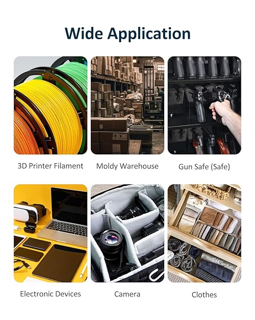 wisedry Reusable Silica Gel Beads Color Indicating Rechargeable Desiccant Beads - Image 4