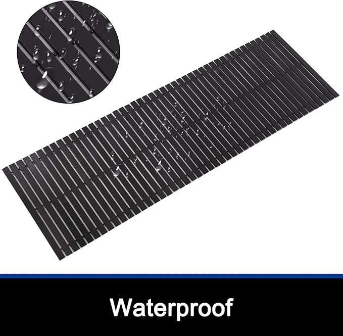 Bath Mat Bathroom Runner Long Large Rugs Floor Wood Shower Bathtub Waterproof - Image 2