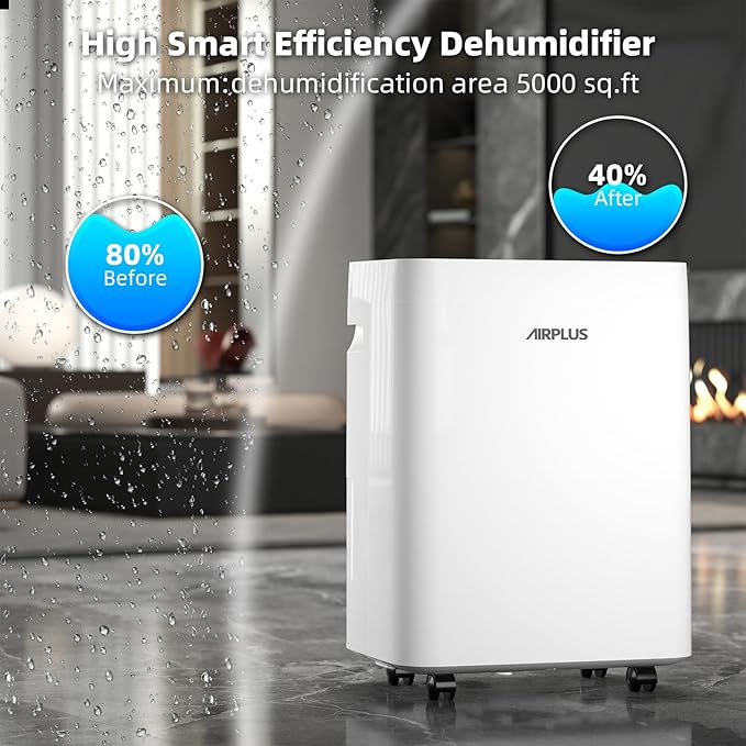 AIRPLUS 5000 Sq.Ft 77 Pint Dehumidifier - Image 3