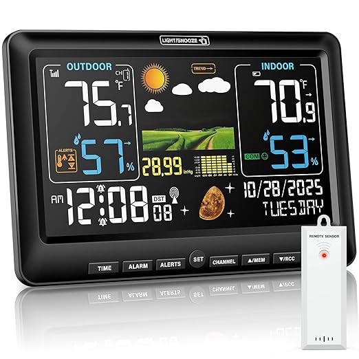 BluSon Weather Station Wireless Indoor Outdoor Thermometer, Color Display by Unknown