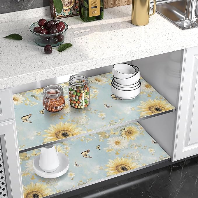 Shelf Liner for Kitchen Cabinets Non Adhesive Drawer Liner, Cabinet Liner for - Image 8