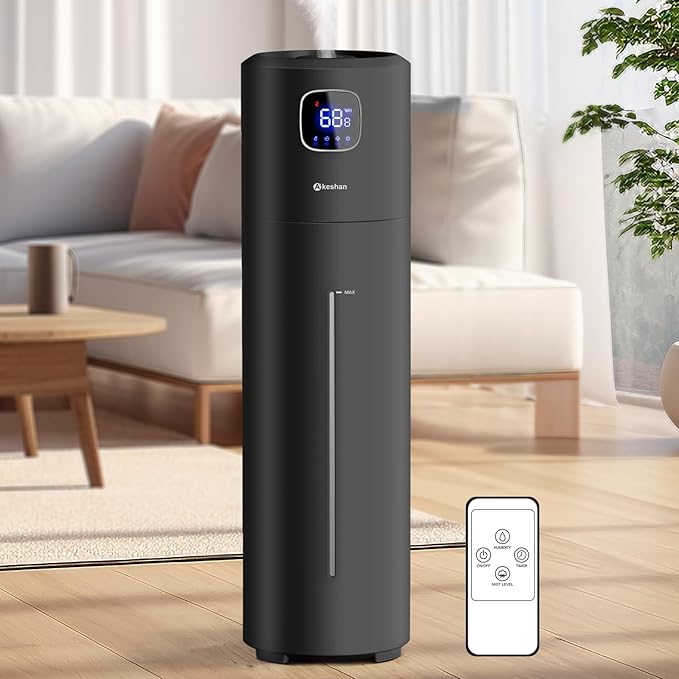 Large Humidifiers for Bedroom, 9L/2.5Gal Ultrasonic Cool Mist, Top Fill Easy by Akeshan