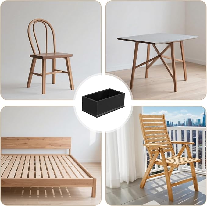 24 Pcs Wood Post End Cap 1.85 x 3.5 inch Waterproof Anti-Friction Black Post - Image 4