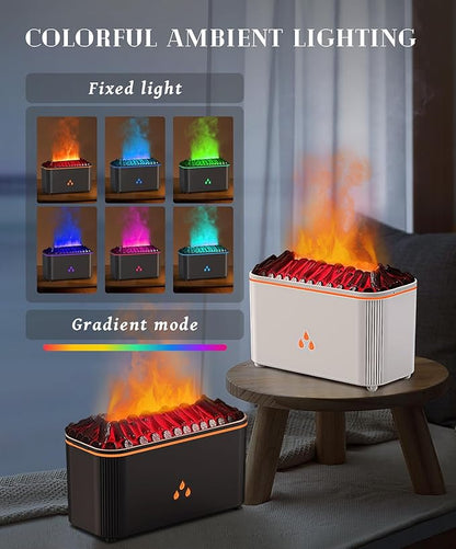 Essential Oil Diffuser, Flame Air Aromatherapy Diffuser, 7 Color Changing Light - Image 5