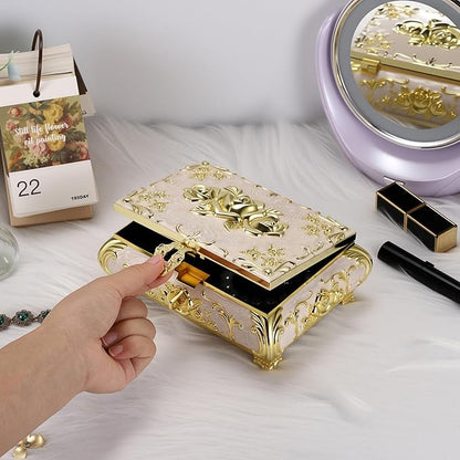 Hipiwe Jewelry Storage Chest Rectangular Keepsake Storage Box Trinket - Image 2