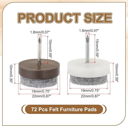 PATIKIL 22 mm Nail-on Felt Pads - Image 2