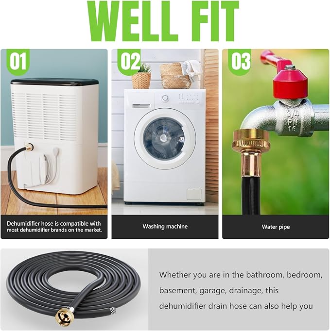 13FT Dehumidifier Drain Hose 3/4" FHT, Leakproof Dehumidifier Hose - Image 5