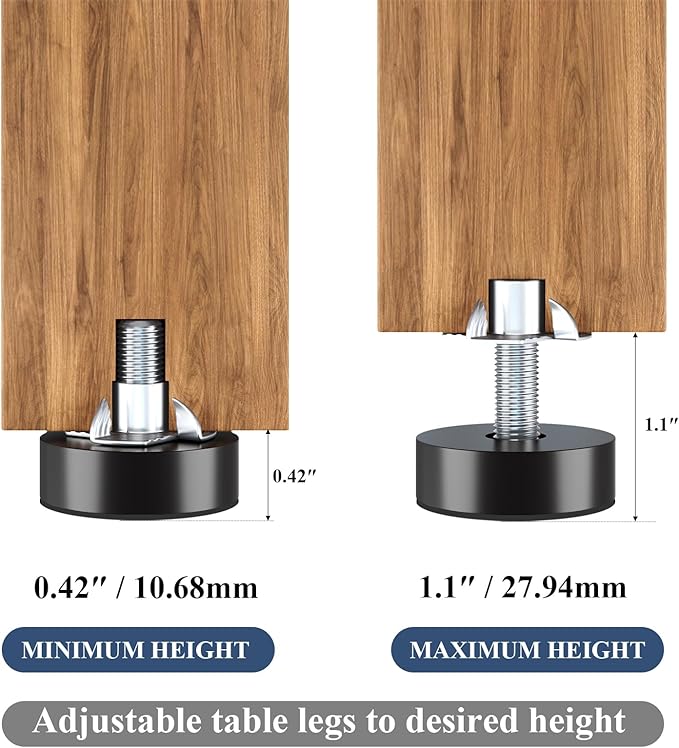 Adjustable Leveling Feet: T-Nuts & Floor Protectors, Heavy Duty Furniture - Image 9
