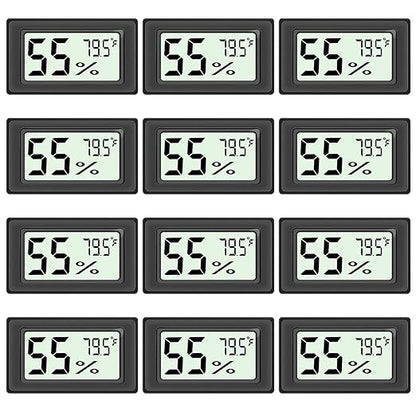 12-Pack Mini Hygrometer Indoor Humidity Meter, Highly Accurate Digital by Newlight66