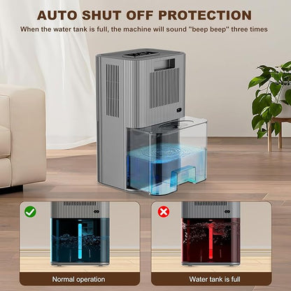 Dehumidifiers for Home 95 OZ Water Tank Dehumidifier for Bathroom - Image 4
