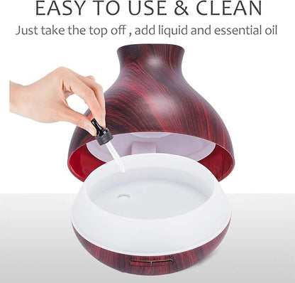 BZseed Aromatherapy Essential Oil Diffuser 550ml 12 Hours Wood Grain Aroma - Image 8