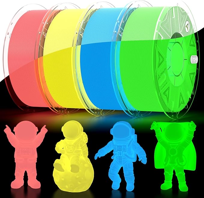 Creality Glow in The Dark Hyper PLA Filament, 3D Printer Filament Bundle by Creality