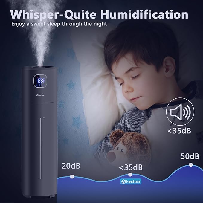 Large Humidifiers for Bedroom, 9L/2.5Gal Ultrasonic Cool Mist, Top Fill Easy - Image 7