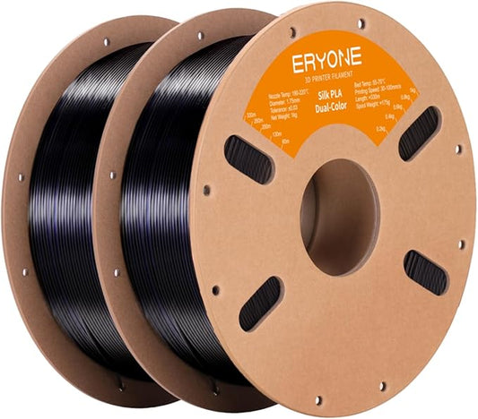 ERYONE Silk Dual Color PLA Filament 3D Printer 1.75mm +/- 0.03mm, Bicolor by ERYONE