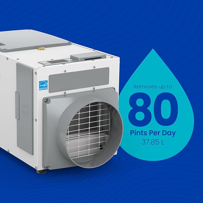 AprilAire E080 Pro 80-Pint Whole-House Dehumidifier, Energy Star Certified - Image 10