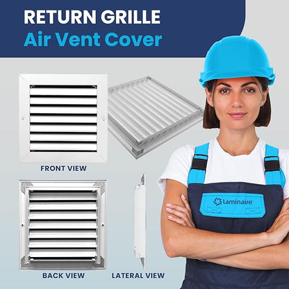 6x6 Inch Air Return Vent Cover Decorative – Premium Aluminum AC Vent Cover - Image 2