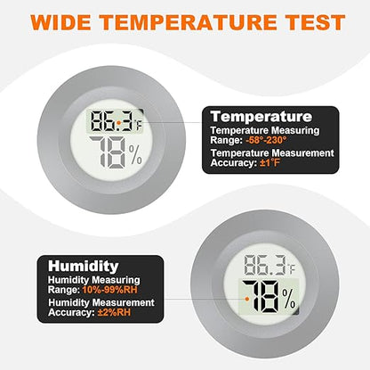 2 Pack Hygrometer Thermometer Mini Digital LCD Monitor Indoor/Outdoor Humidity - Image 3
