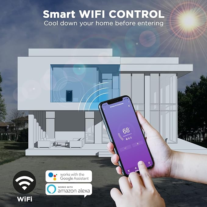 TURBRO 14, 000 BTU Smart WiFi Portable Air Conditioner, Cooling up to 600 Sq Ft - Image 3