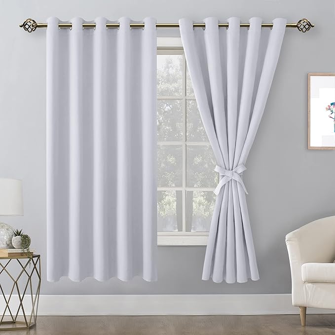 Hiasan Blackout Curtains for Bedroom, 60 x 63 Inches Length - Image 2