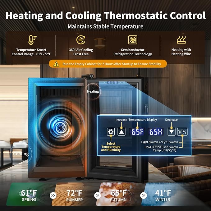 NEEDONE Electric Cigar Humidor 16L Pro 1S, Cooling Quiet Smart Control - Image 3