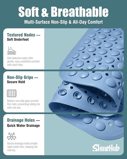 Non-Slip Bath Mat for Tub Shower, TPE Machine Washable Bathroom Essentials - Image 5