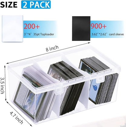 Toploader Storage Box for 100 + 3" x 4" 35pt Rigid Card, Trading Card Storage - Image 2