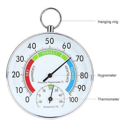 Greenhouse Temperature High Grow Meter, Indoor Thermometer Hygrometer Wall - Image 2
