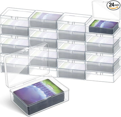 Vicenpal 24 Pcs Playing Card Boxes Clear Plastic Deck Cases Trading Card by Vicenpal