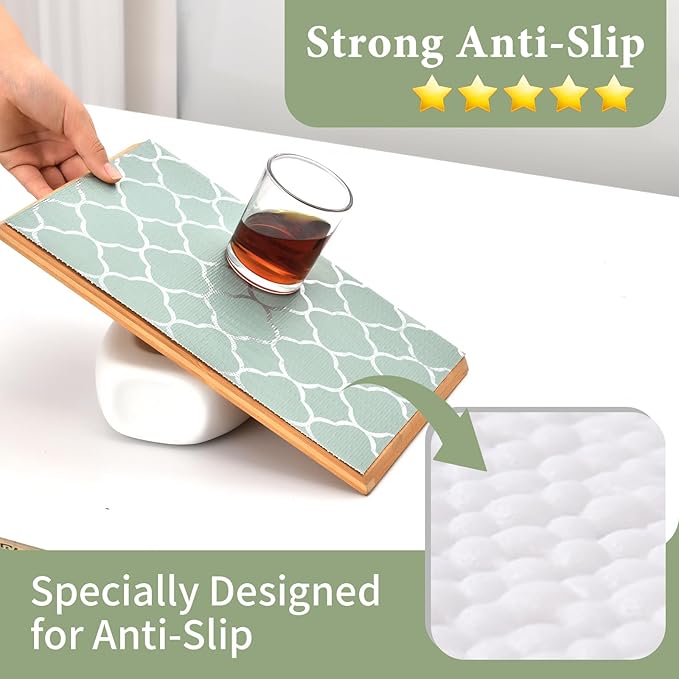 Shelf Liners for Kitchen Cabinets Non Adhesive Drawer Liner 17in x 20FT Light - Image 2