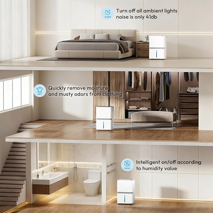 5000 Sq.Ft Dehumidifier for Basement and Home, 75 Pints Most Efficient Energy - Image 5
