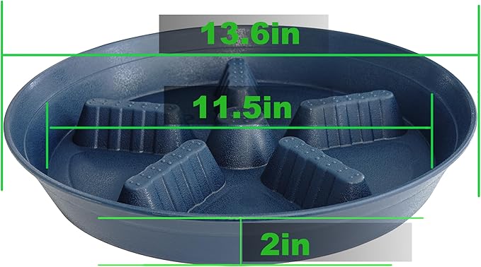 4 Pack Plant Saucer 14 inch, Plastic Plant Saucers - Image 2