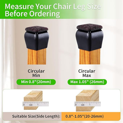 16PCS Small Chair Leg Floor Protectors, 3/4 inch Chair Leg Caps Covers Silicone - Image 4