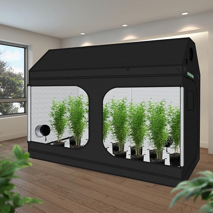 zazzy 4x8 Grow Tent, Lightproof Roof Cube Mylar Hydroponic Growing Tent - Image 2