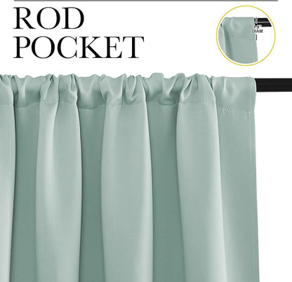 NICETOWN Curtains for Living Room 2 Panels, Rod Pocket Thermal Drapes for - Image 2