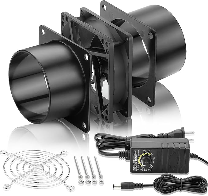 80mm x 25mm 3 Inch Duct Household Ventilation 12V Exhaust Fan - Image 6